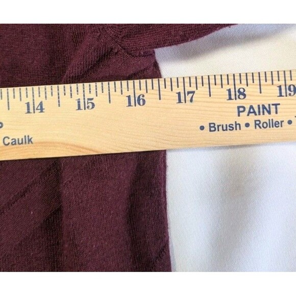 BELLDINI Maroon/Gold Full Zip Cardigan Grommet Embellished Med - Picture 5 of 6